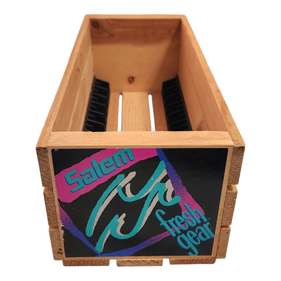 Vintage Salem Cigarettes Wood 24 CD Storage Holder Crate Promo Retro '90s - Picture 2 of 7